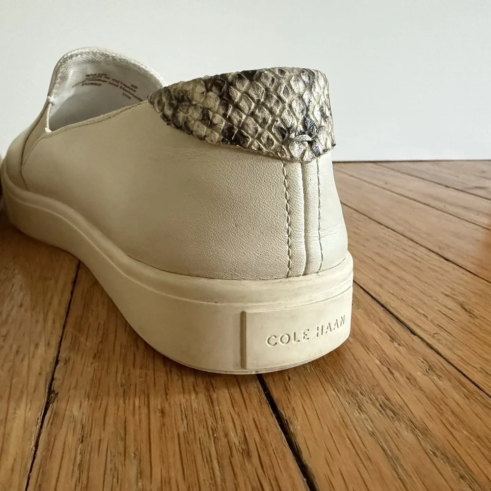 Cole Haan Women's GrandPro Spectator 2.0 Leather Slip On Sneakers W15435 Size 8